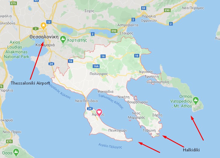 help map Thessaloniki - Halkidiki